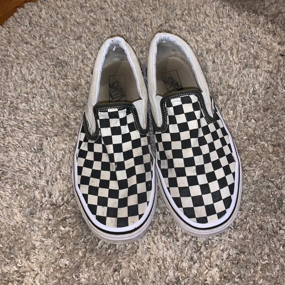 Vans Other - Black and White Checkered Slip On Vans Mens Size 9